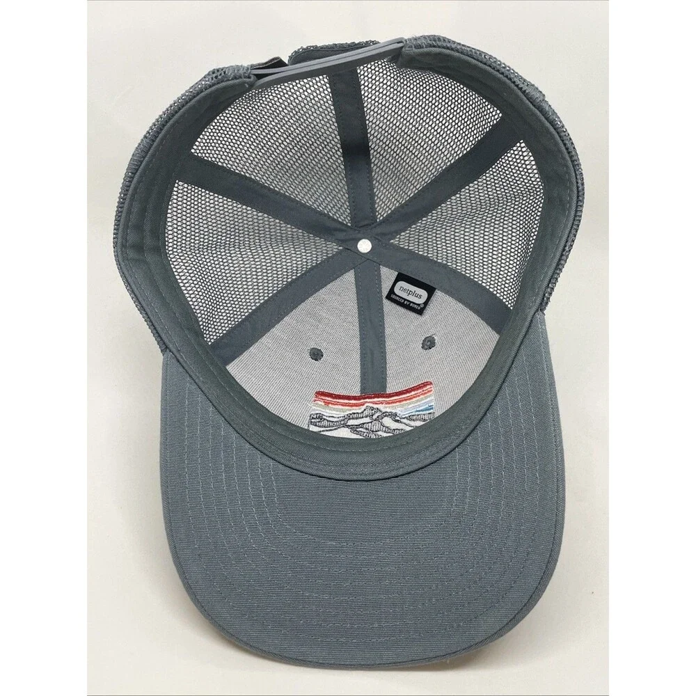 Patagonia Line Ridge Logo Lopro Trucker Hat Snapback Cap (Sleet Green/Blue)